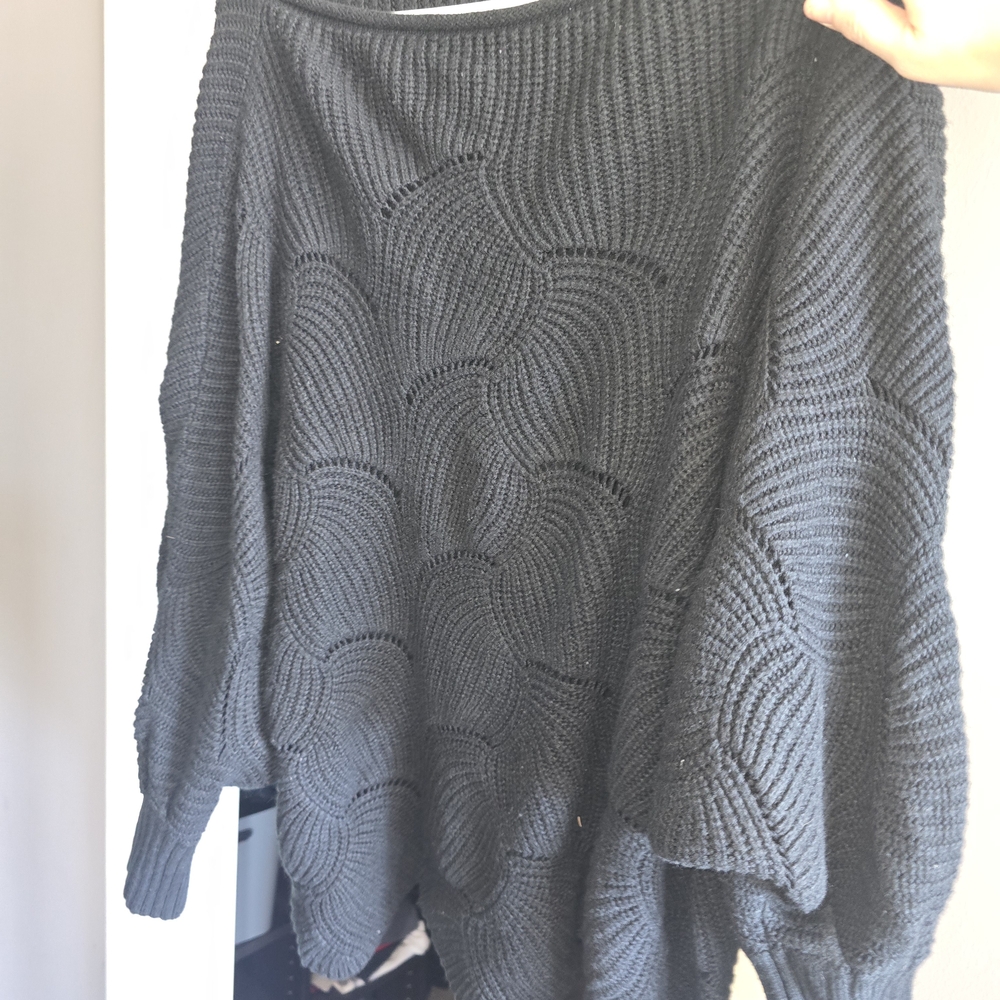 Elegant Black Knit Sweater